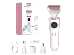Lurelia Depilador Elétrico Rf-8005, 4 Em 1, Ecrã Digital, Usb, 4 Cabeças Substituíveis, Lavável, 90 G