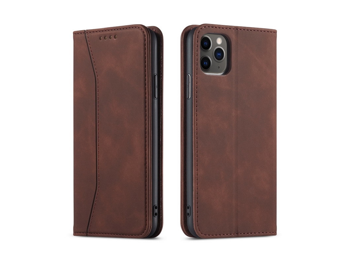 Capa Magnética Para Celular Com Fliphonemarrom - Iphone 15