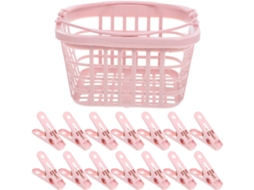 Conjunto De 30 Prendedores Roupa Rosa, Clipes De Plástico Resistentes Para Pendurar Toalhas, Cobertores E Roupas Em