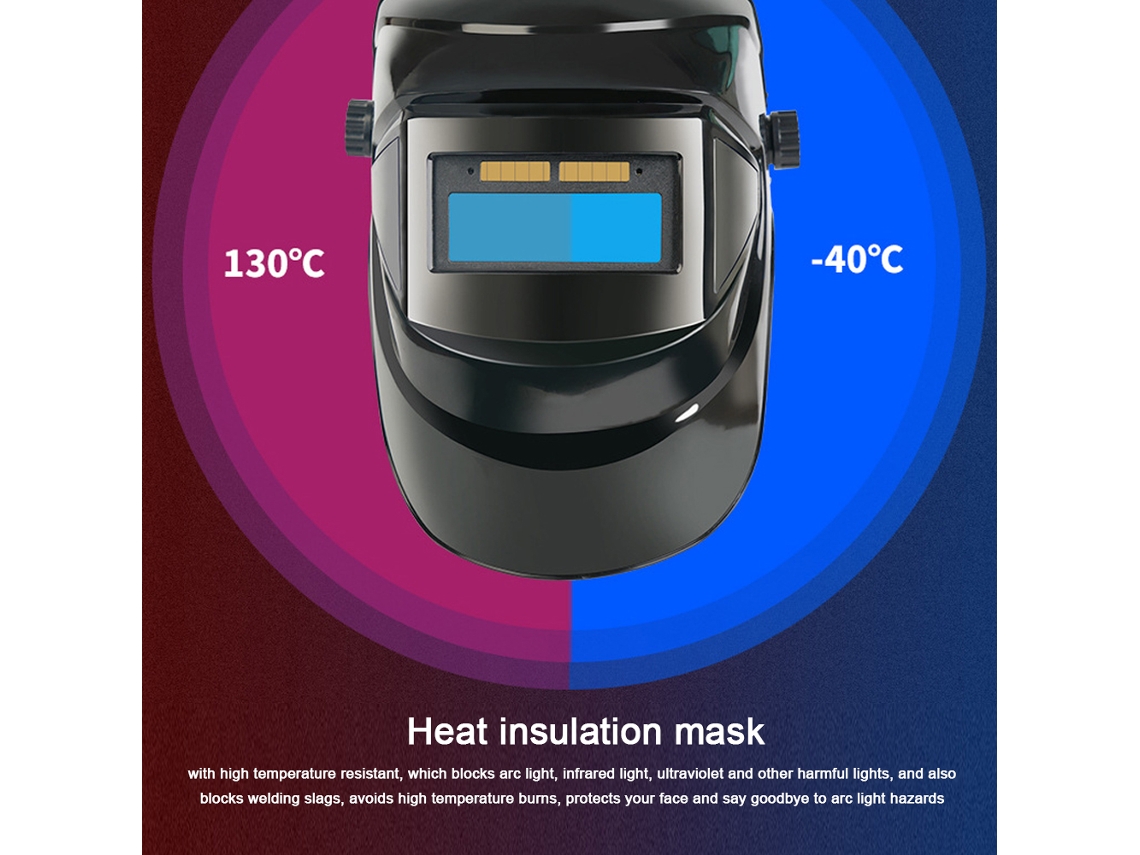 Laxiscreed Máscara De Soldar Automática Com Ajuste De Luz E Grande Janela Para Soldadura De Segurança