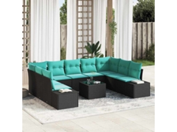 Vidaxl Conjunto De Sofá De Jardim 9 Unid. 8-número De Lugares