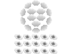 Tachinhas de resina em formato nuvem para quadro de avisos, 30 unidades, cor creme, design criativo e fácil de guardar.