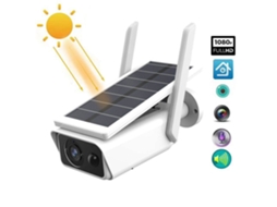 Câmera De Vigilância Alimentada Por Energia Solar (baixo Consumo De Energia, À Prova D'água) Monitor Externo Remoto Wifi Recarregável Yue Xinghui
