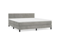 Box Spring Bed, Box Spring Beds Vidaxl Cinzeto Veludo (180 X 200 Cm)
