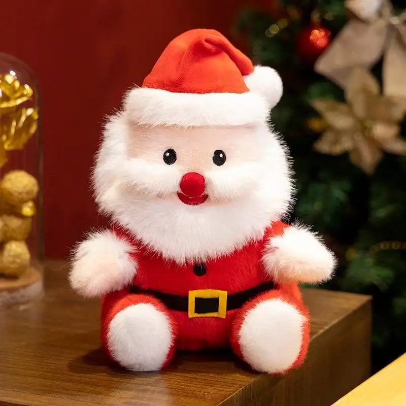 Lindo Brinquedo de Pelúcia Decorativo de Natal, Almofada de Pelúcia MDUG (branco, 25 Cm)