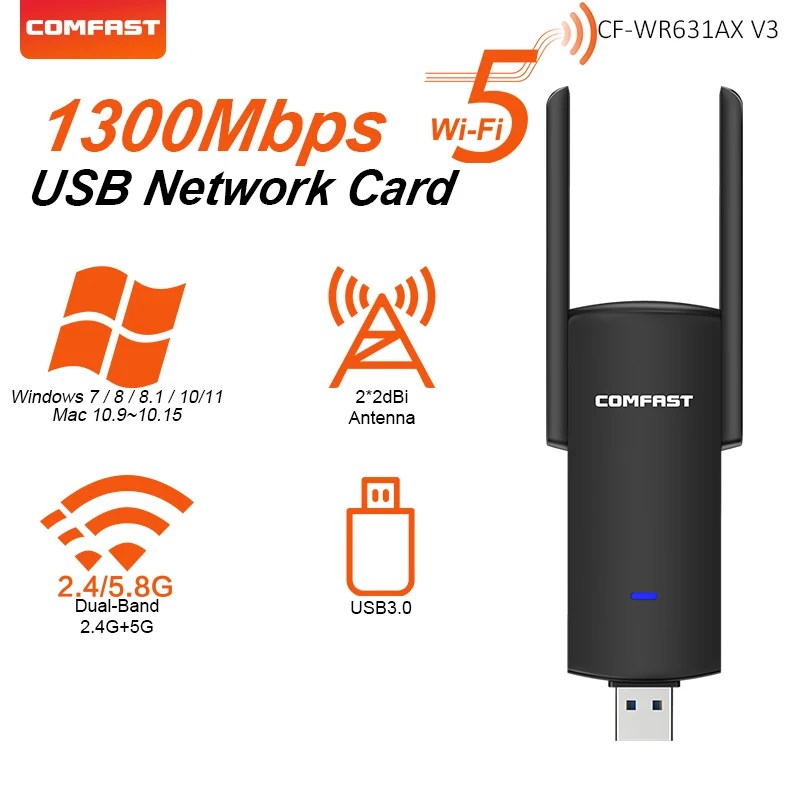 Adaptador De Rede Ax286 (wi-fi 6 5400 Mbps)