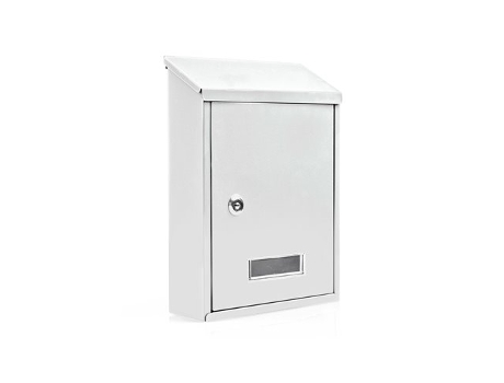 Caixa De Correio Interna/externa De Metal Com Cadeado Branco Handlock