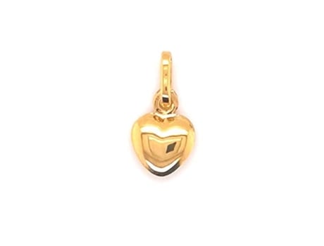 Pendente Brillaxis Coração Ouro Amarelo Pequeno Modelo 9 Quilates Unisexo