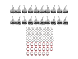Interruptor Toggle Berm Led Botoeira De Rocker 3 Pinos 2 Níveis On/on 15a 250vac Bem-1121c