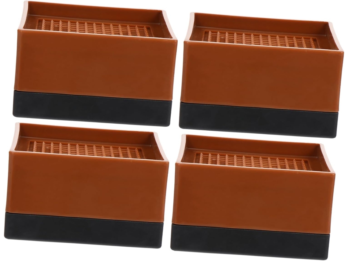 Nuobesty Conjunto De 4-almofadas Elevatórias Para Móveis, Antiderrapantes, Para Uso Com Pés De Cama E Cadeiras