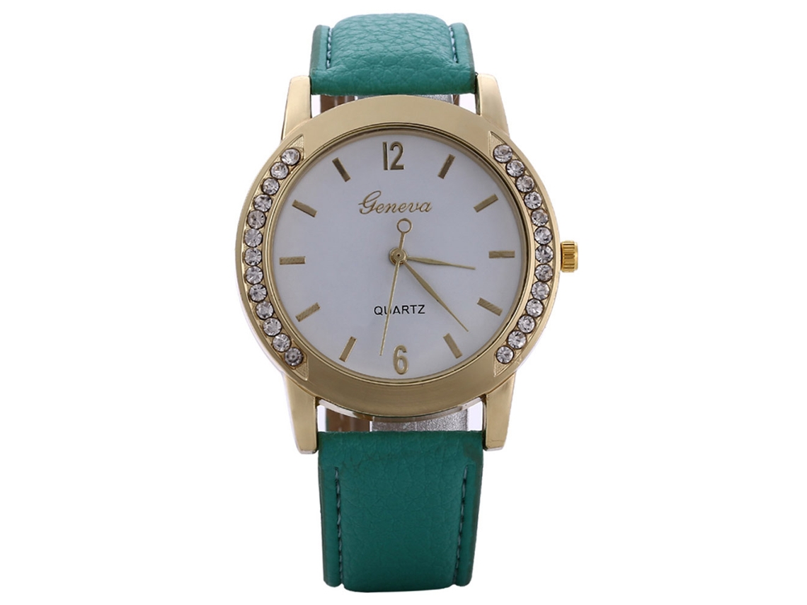Relógio Feminino de Quartzo com Pulseira de Couro Pu e Liga Mint
