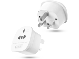 Kit Com 2 Adaptadores De Tomada Ue Para Reino Unido, Adaptador De Viagem Eua Para Reino Unido Com Fusível De 13a, Compatível Com Eua, Ue, Austrália