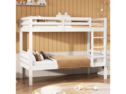 Beliche Para Crianças, Cama Infantil Com Escada Angular De Três Degraus E Grade De Segurança, Cama Dividida Em 2 Camas De Solteiro, Cama Juvenil, Ca