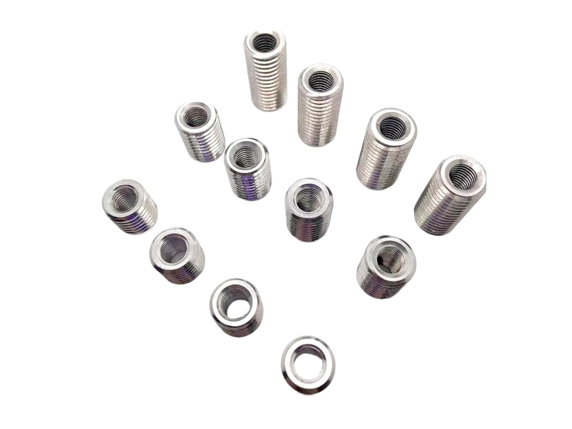 2 Peças 5 Adaptador De Rosca Em Aço Inoxidável 304 M2 M3 M4 M5 M6 M8 M12 M16 M20 Porca Transferência Com Inserto Interno