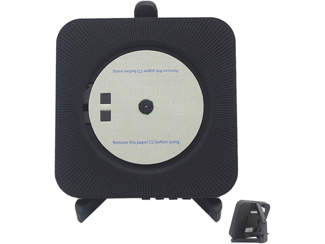 Leitor Cd Portátil Com Bluetooth, Alto-falantes Hifi Integrados Para Montagem Na Parede Com Controle Remoto