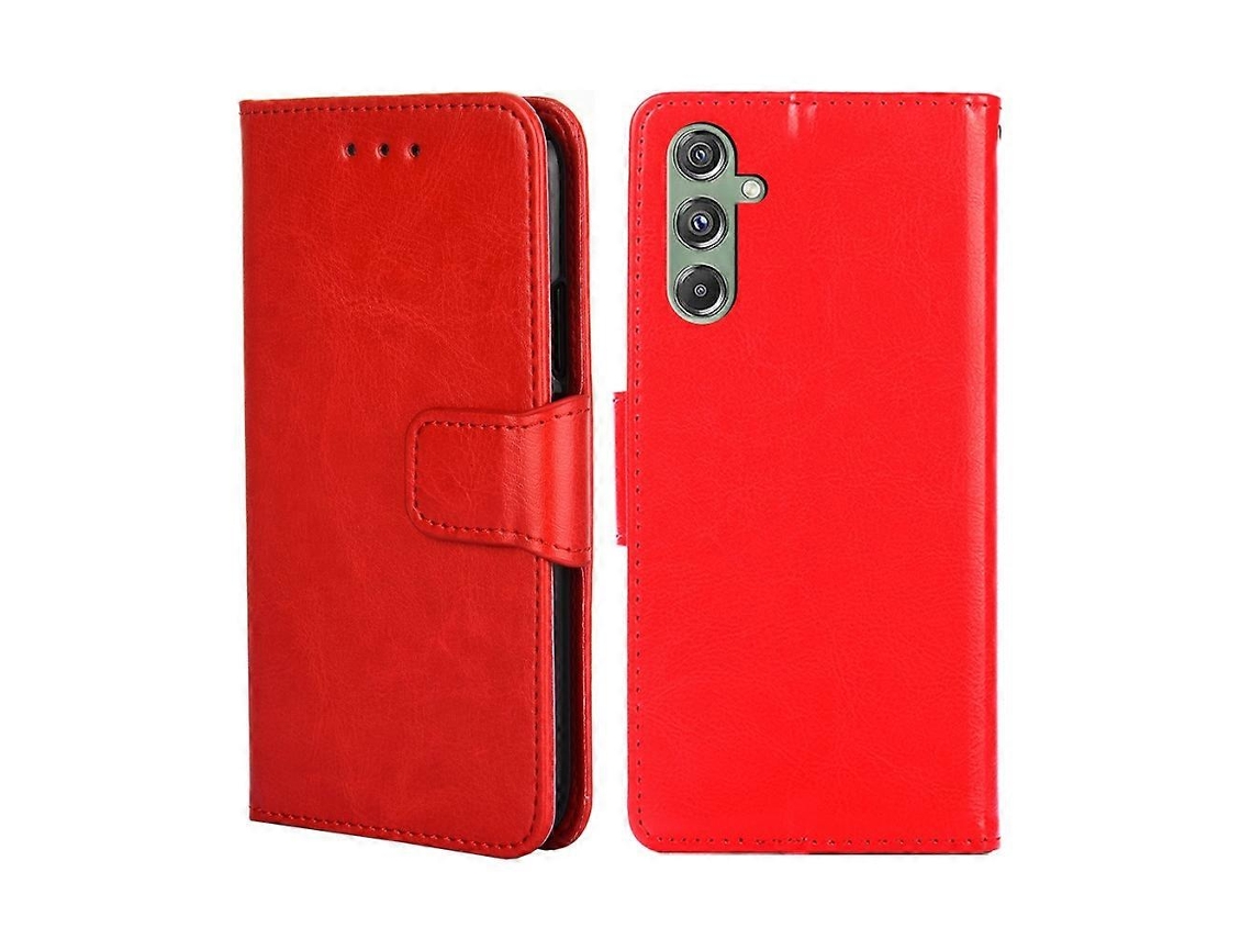 Capa De Celular Em Couro Com Textura De Cristal Para Samsung Galaxy M34 5g / F34 5g