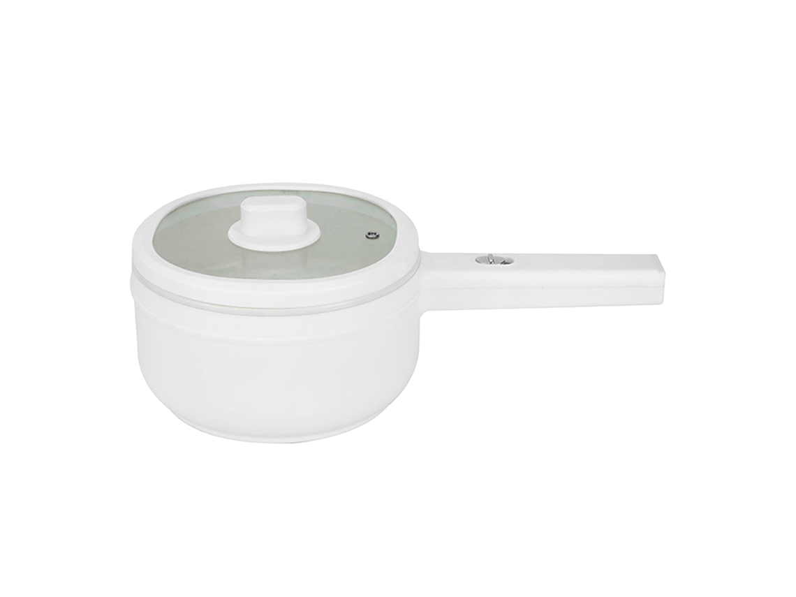 Panela elétrica mini multifuncional tampa transparente 1,5l 700w para cozinha e dormitório | S/MARCA