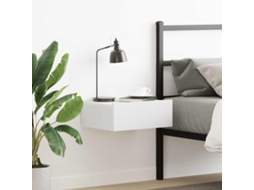 Vidaxl Mesa De Cabeceira Suspensa 40x30x15 Cm Derivados Madeira Branco