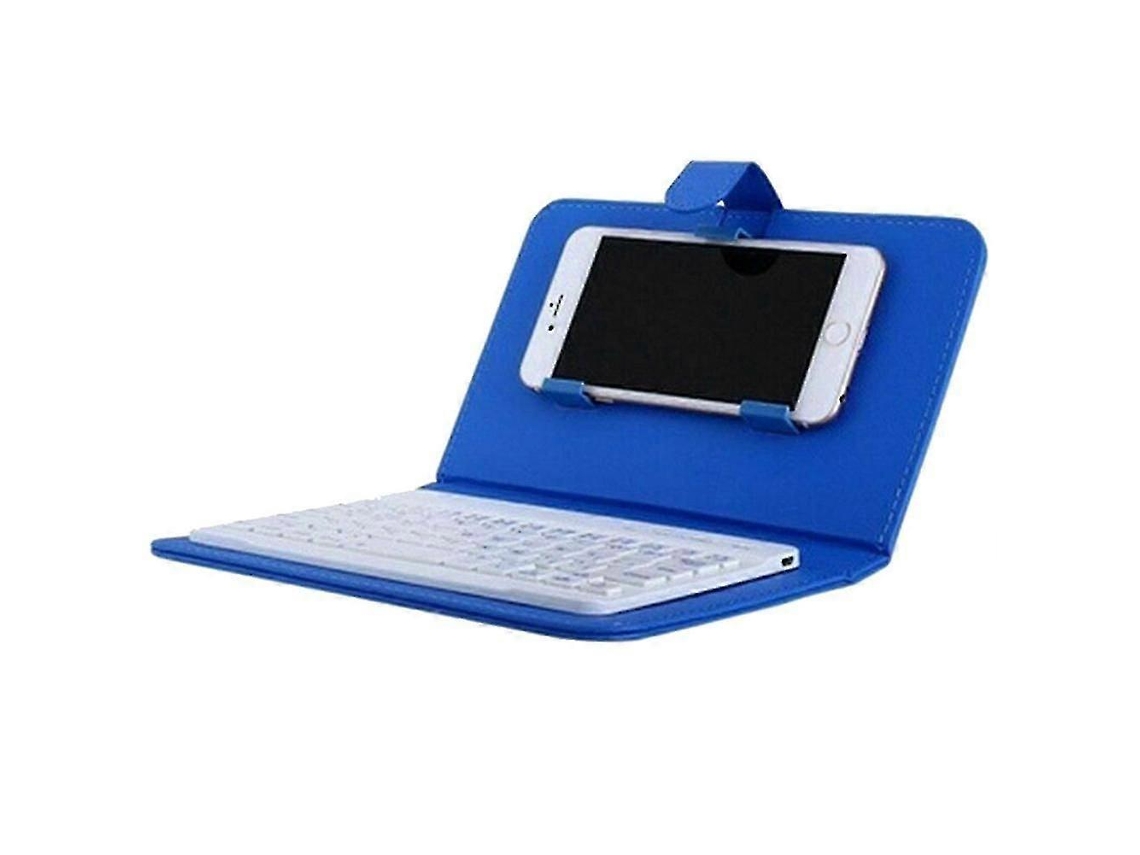 Mini Teclado Sem Fio Bluetooth Com Estojo De Couro Para Iphone Nostalgia88