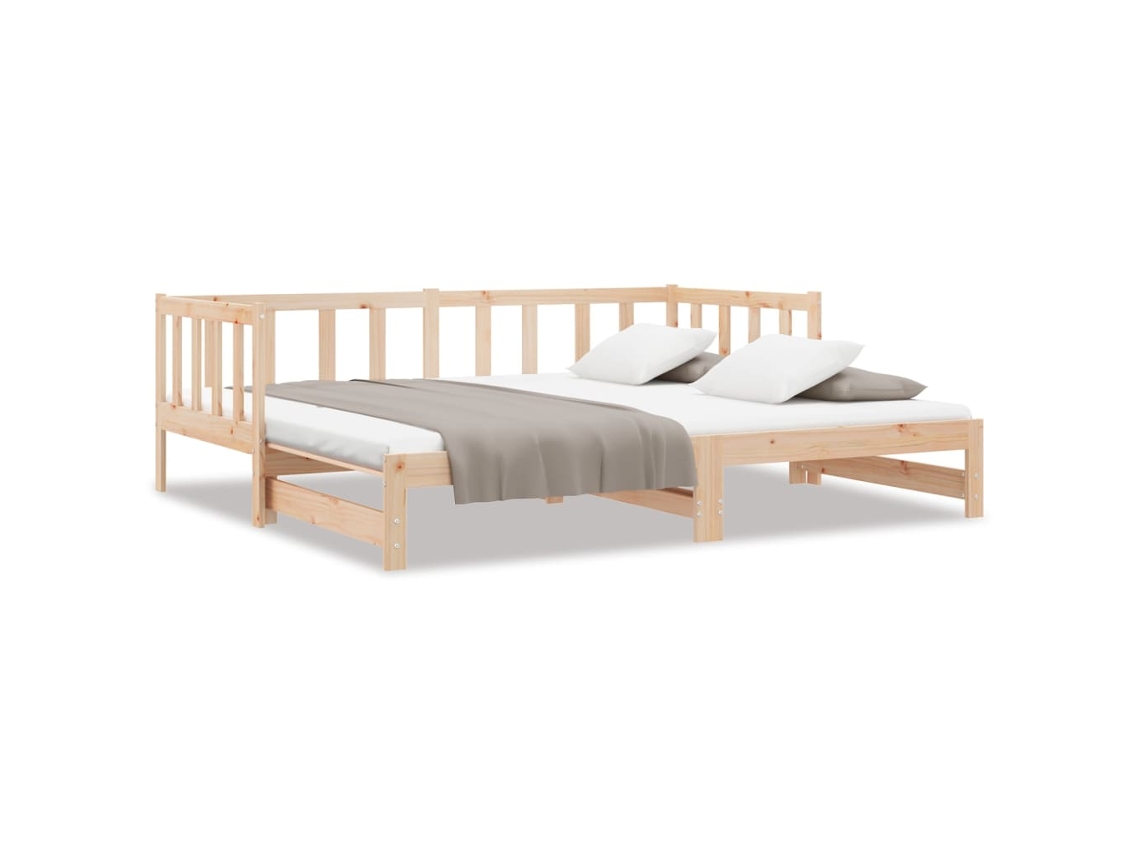 Sofá-cama com gavetão VIDAXL madeira de pinho maciça (90x190 cm)