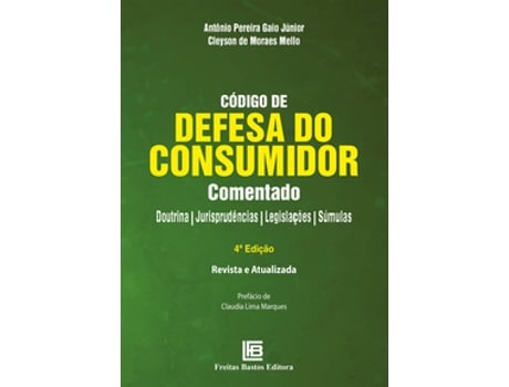 Livro Código De Defesa Do Consumidor Comentado De Antonio Pereira Gaio Júnior (português Do Brasil)