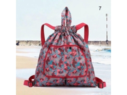 Mochila Multifuncional Dobrável E Portátil Com Estampa Floral Para Mulheres, Ideal Para Camping E Atividades Ao Ar Livre. Grande Capacidade E Des