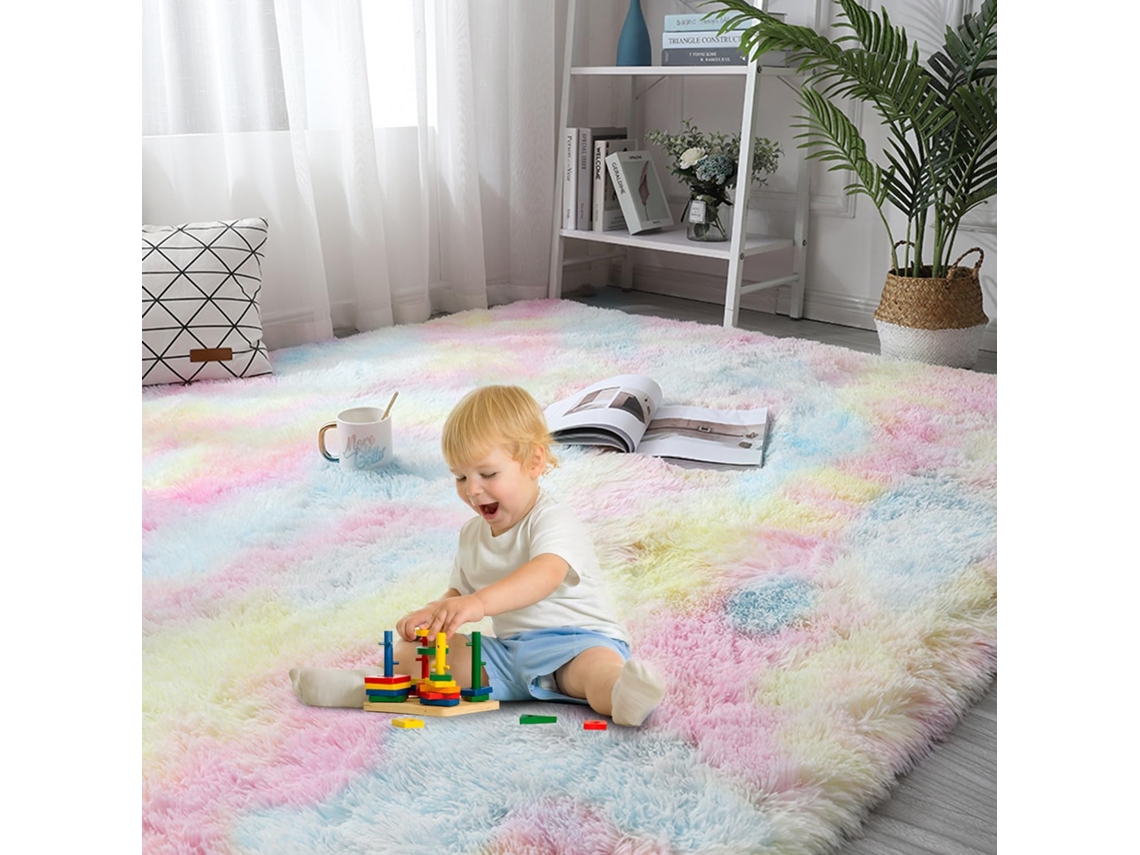 Tapete Ehstmind Fofo Quarto Felpudos Multicor (100x50x50cm)