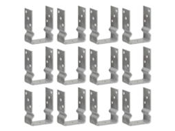 Âncoras VIDAXL de vedação 12 pcs 10x6x15 cm aço galvanizado prateado