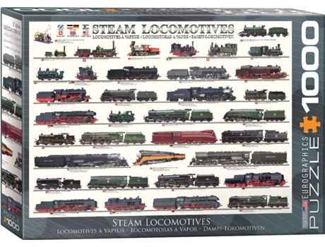 Puzzle 2D  Steam Locomotives (1000 peças)