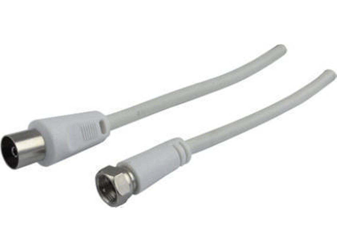 Cabo de Antena SCHWAIGER (Coaxial - 1.5 m - Branco)
