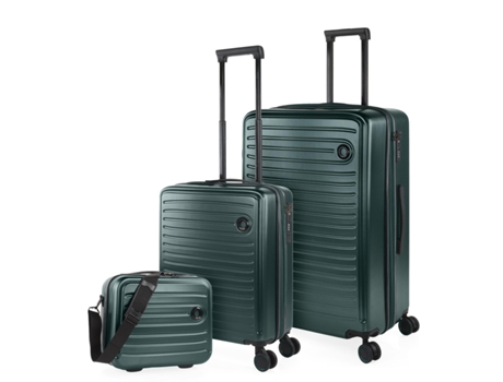 Conjunto De Malas Rígidas Em Abs De Verde Jaslen Padua (48x75x30 Cm 99l)