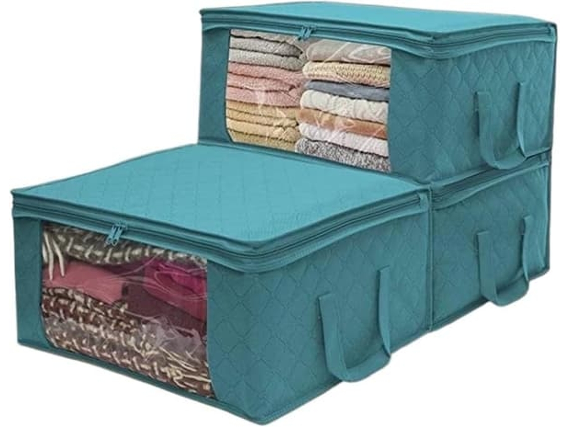 Caixa Organizadora Bemsm-3pcs, Bolsa Para Guardar Edredom, Cobertor, Travesseiro, Brinquedo E Roupas