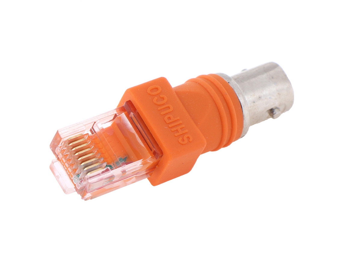1 Adaptador Bnc Fêmea Para Rj45 Macho Montagem Em Painel De Chassis Coaxial Alta Qualidade-aquaforge