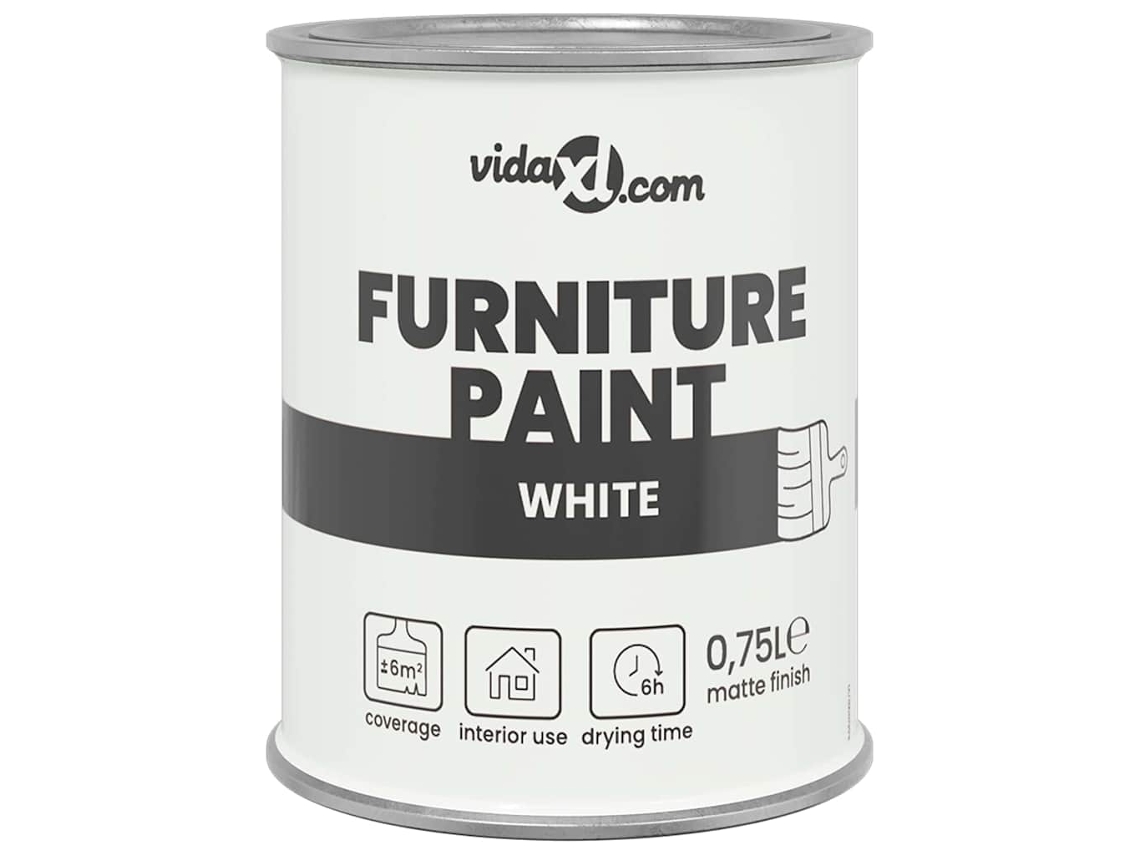 Conjunto 1 Tinta À Base De Água Vidaxl Branco (0,75 L)