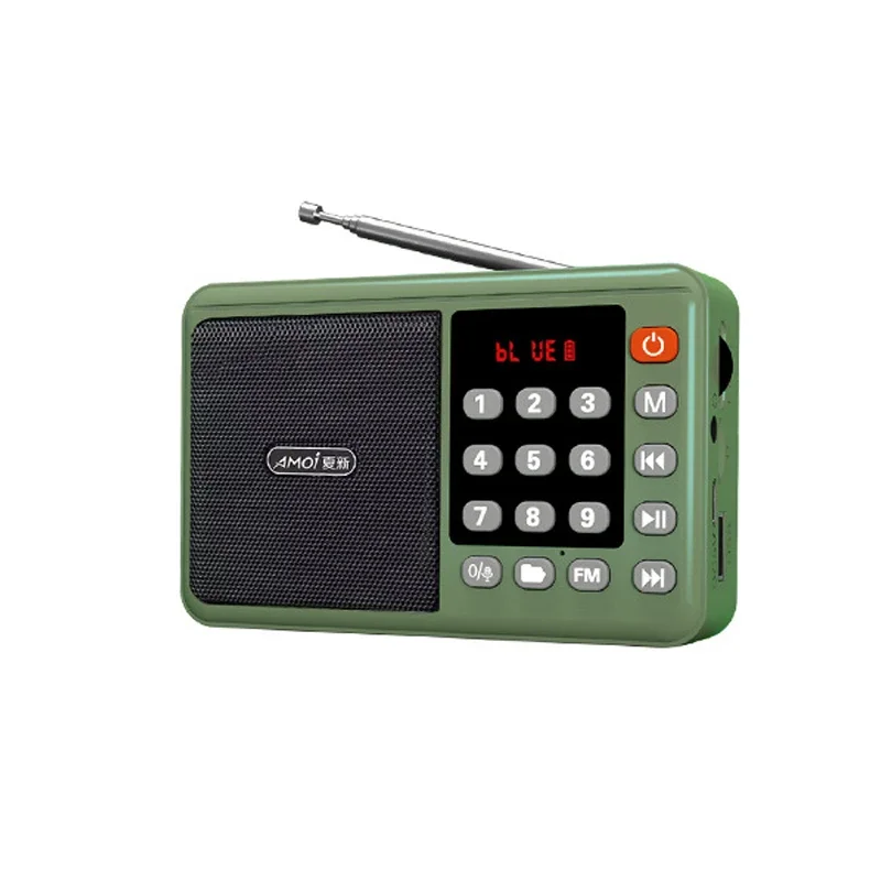 Rádio MDUG com Visor Led, Gravador, Troca Pastas, Cartão Tf, USB (laranja)