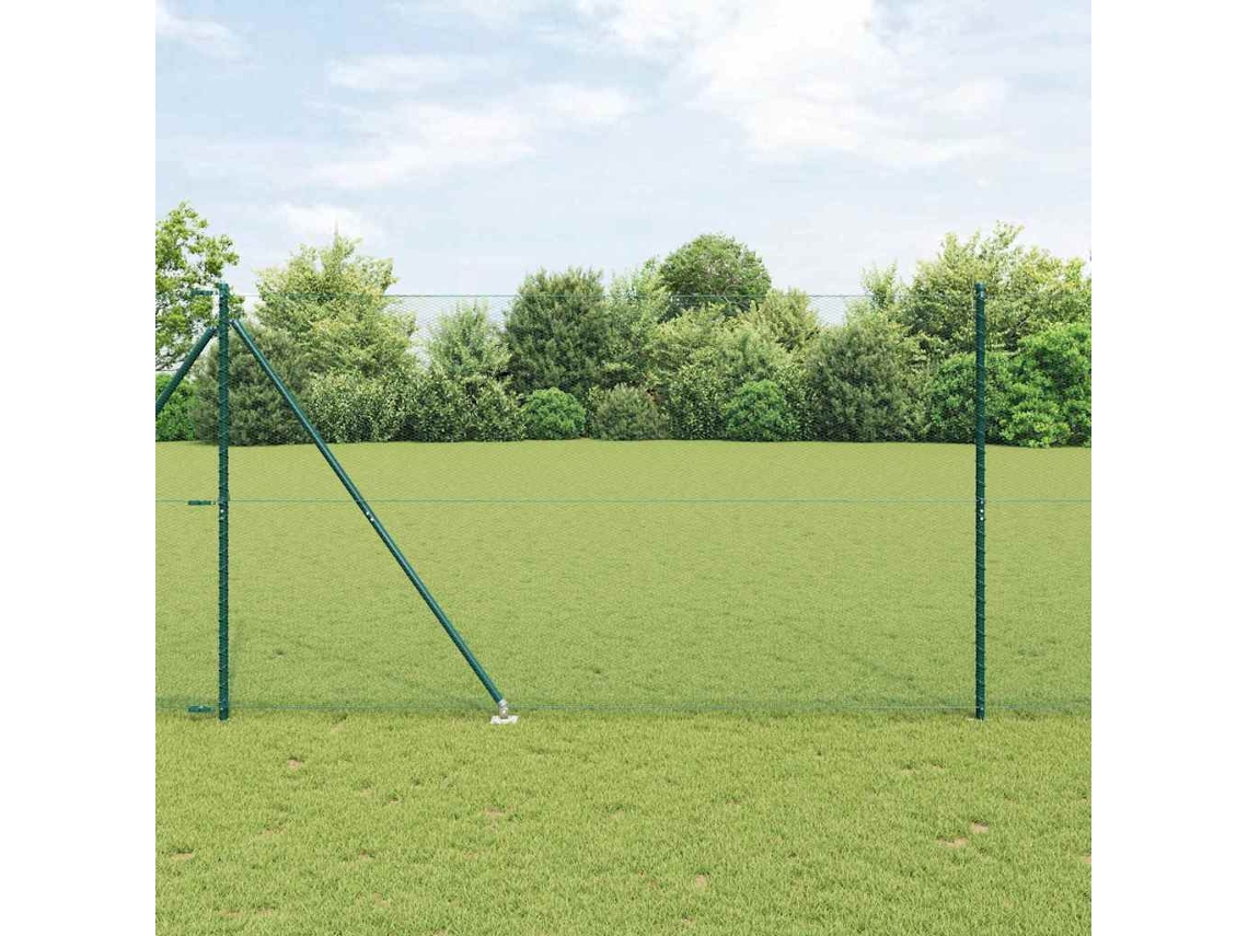 Vidaxl Cerca Hexagonal Com Poste 10 X 1,6 M Aço Revestido De Pvc Verde