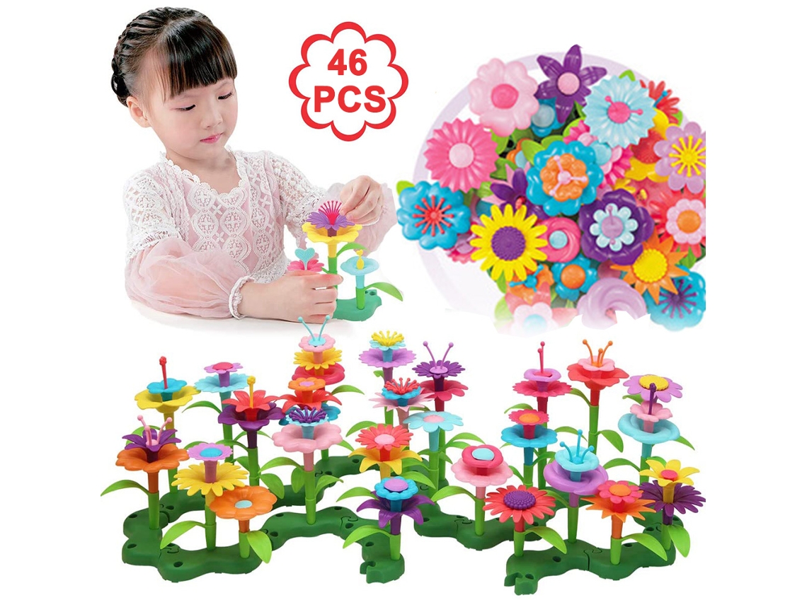 Conjunto de 46 Peças de Simulação de Jardinagem para Crianças Jogo de Empilhamento para Crianças Atividade Educacional para Crianças em IdJEDBESETZT