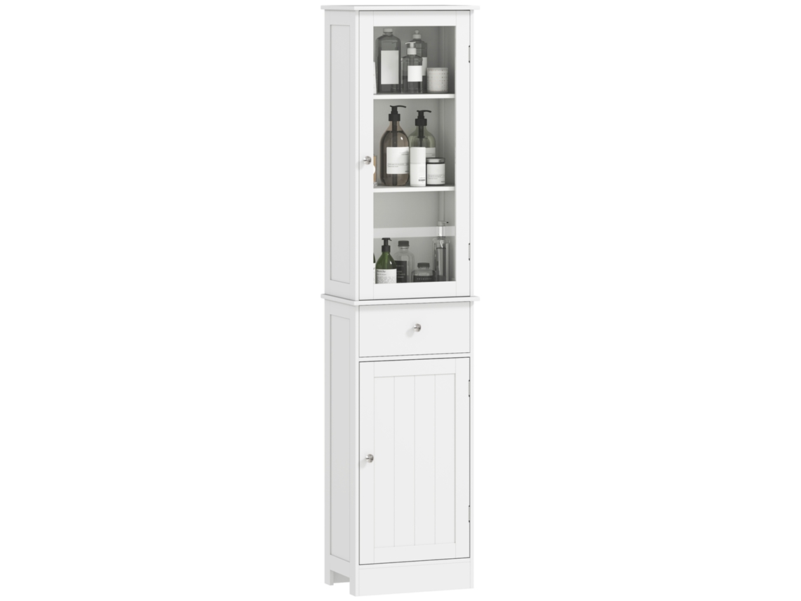 Mesa para PC BTFORUS clássica com prateleira retrátil, 60x48x73cm branca