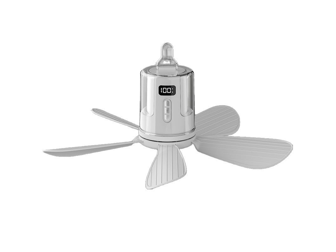 Ventilador De Teto Portátil Com Fio De 40 Cm, Ventilador De Teto Externo Para Camping, Gazebo, Pátio, Barraca E Telhado, Branco