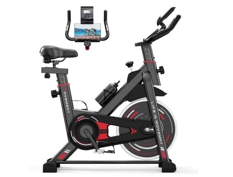 Bicicleta De Exercício, Roda De Inércia 10kg, Assento E Braçadeiras Ajustáveis, Bicicleta De Exercício, Fitness De Interior, Preto Bigzzia