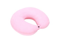 Almofada de Viagem Anatômica para Pescoço, com Espuma Viscoelástica, para Apoio Durante Viagens Aéreas, Lavável, Rosa, Tamanho Único BRILVIBERA