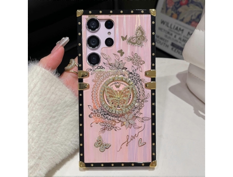 Capas Para Samsung Galaxy S25 Ultra Com Decoração De Strass E Padrão De Borboleta Em Tpu Capa Para Celular Pc