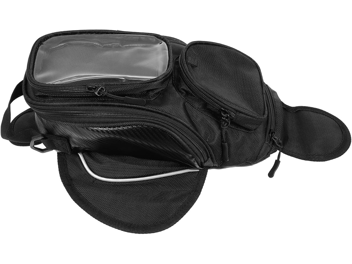 Bolsa Grande Magnética Para Tanque De Combustível Em Tecido Oxford, Preta.