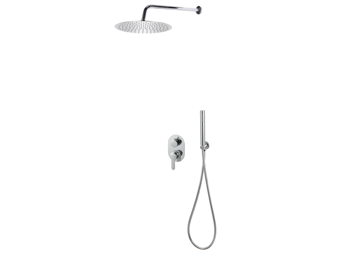 Sistema De Duche Vidaxl Silver Metal