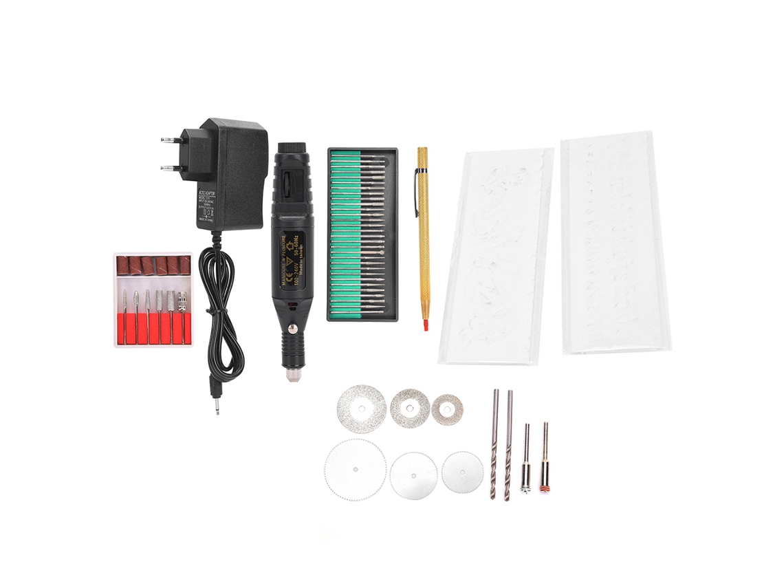 Kit De 70 Peças Rotomartillo Eléctrico Mini Lápiz Grabador Herramienta De Grabado Com Velocidad Ajustable