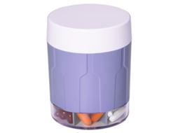 Organizador de Comprimidos CHRUI 7 Compartimentos Rotativo para Vitaminas Sem Bpa (roxo)