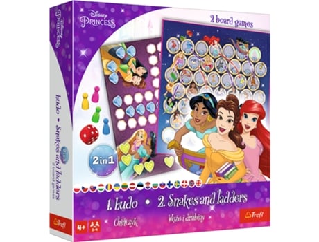 Jogo 2 Em 1 Homem Chinês / Cobras E Escadas Princesa Disney Princesa Trefl 02418 Trefl Gry