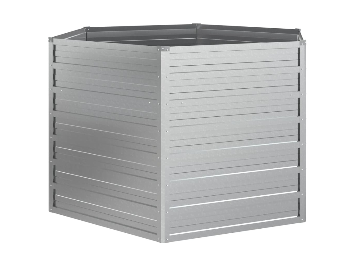 Garden Raised Bed, Garden Raised Beds Vidaxl Prateado Aço (129 X 129 X 77 Cm)