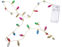 Pacote Com 2 Mini Luzes De Natal Neon, Plástico, Seguras E