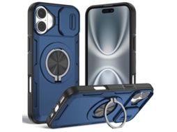 Capa Zruxe Compativel Com Iphone 16 Plus (magsafe - Suporte Giratorio - Azul)